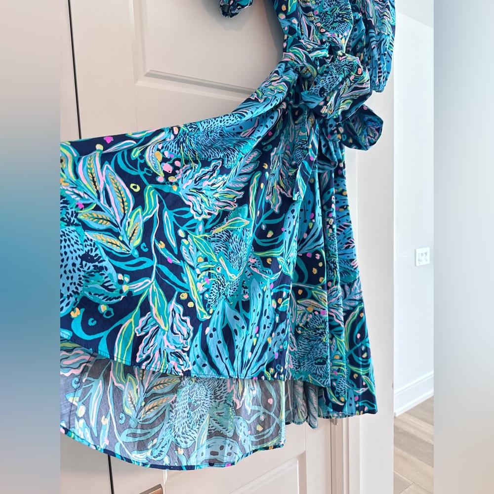 Lilly Pulitzer Blue Multi-Print Midi Dress - Picture 6 of 9